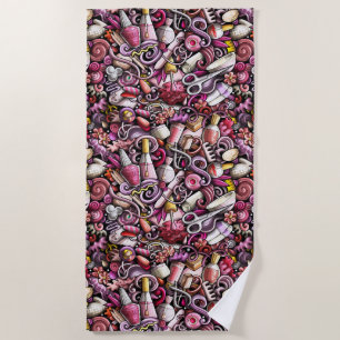 Serviette De Plage Motif de studio de clou