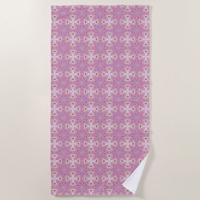 Serviette De Plage Motif décoratif violet  (Devant)