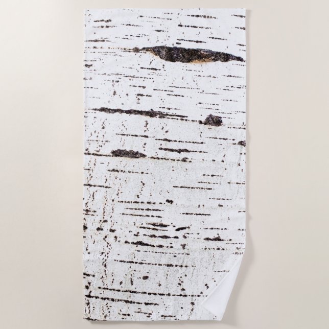 Serviette De Plage Motif d'écorce de bouleau (Devant)