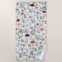 Motif des champignons d'aquarelle douillette