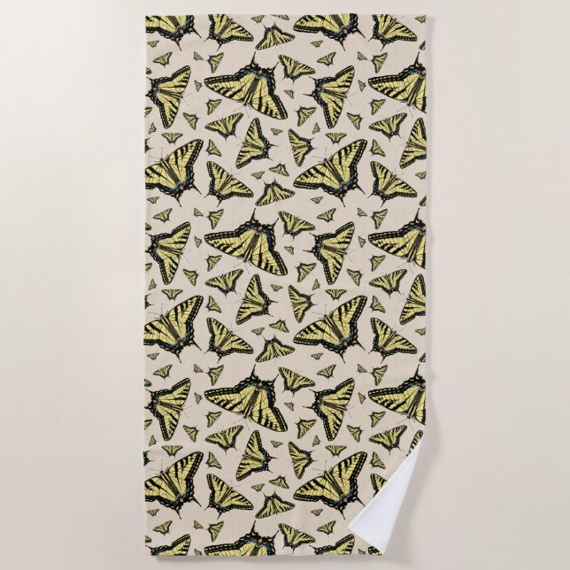 Serviette De Plage Motif des papillons Southwest Yellow Swallowtail (Devant)