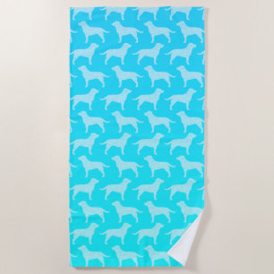 Serviette De Plage Motif des silhouettes du Labrador Retriever