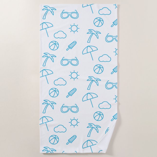 Serviette De Plage Motif d'été (Devant)