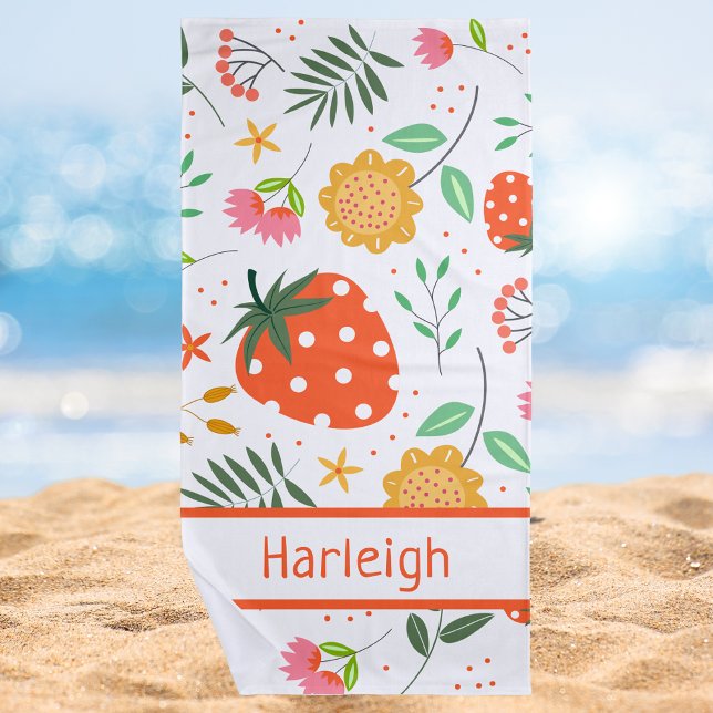 Serviette De Plage Motif d'été pour filles mignonnes (Créateur téléchargé)