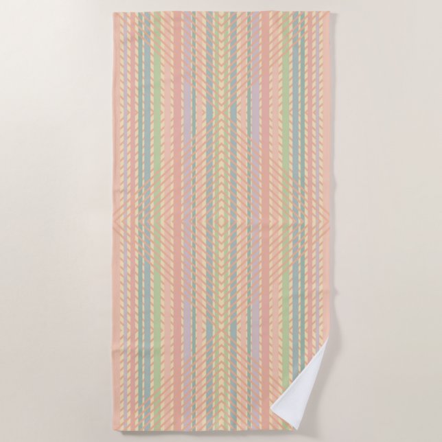 Serviette De Plage Motif diamant pastel joli  (Devant)