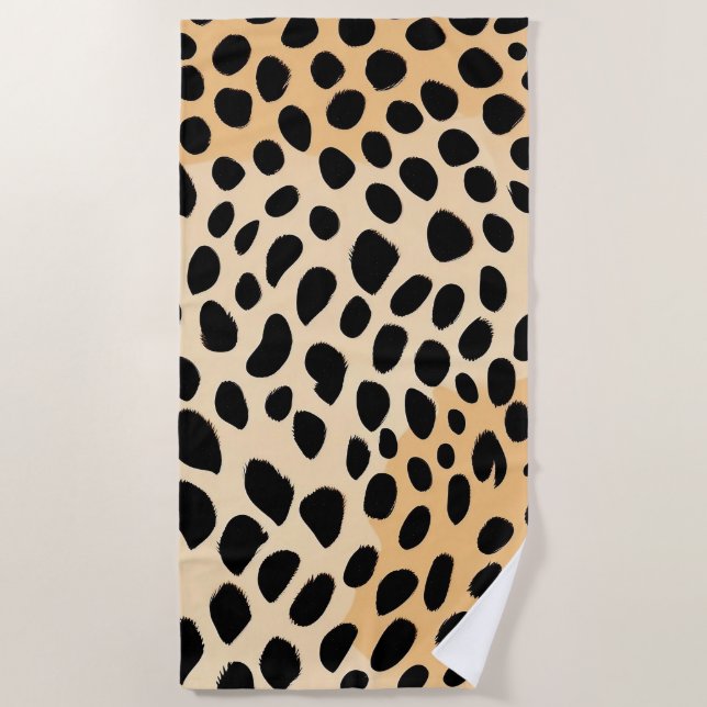 Serviette De Plage Motif d'impression Cheetah (Devant)