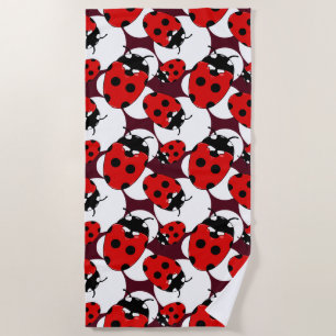 Serviette De Plage Motif d'insectes de coccinelle