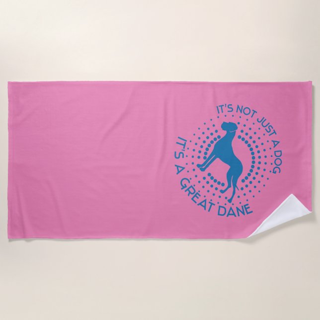 Serviette De Plage Motif Dogue Allemand  (Devant)