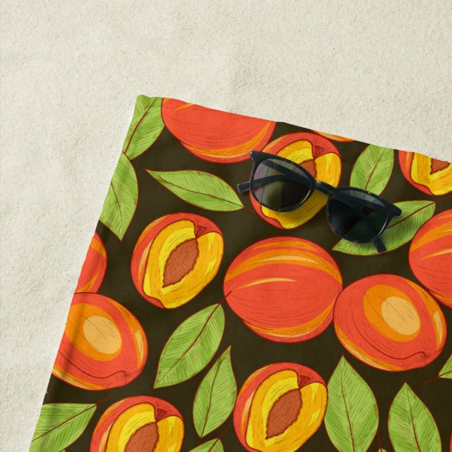 Serviette De Plage Motif douce pêche d'été (En situation)