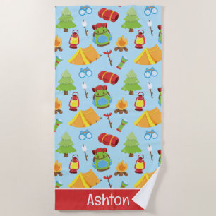 Serviette De Plage Motif du camp d'été