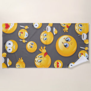 Serviette De Plage Motif Emoji 2