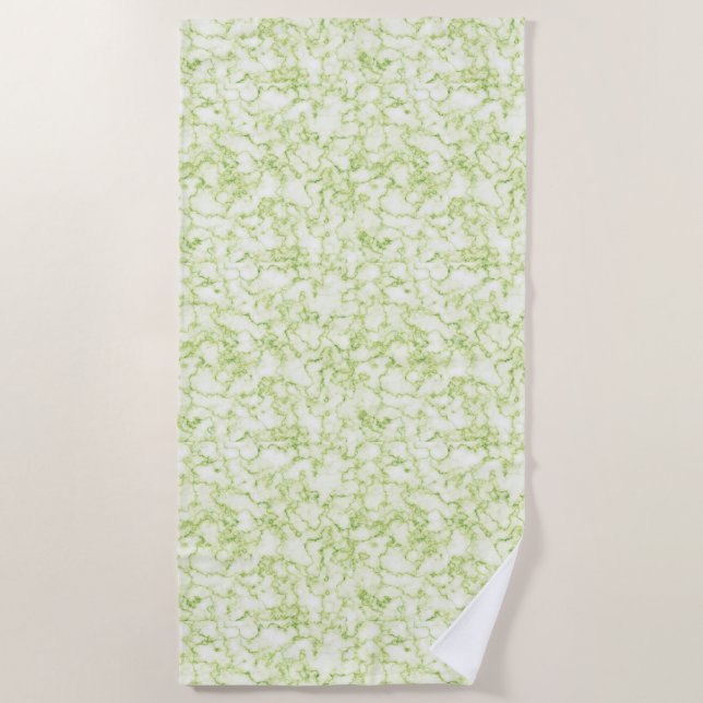 Serviette De Plage Motif en marbre vert (Devant)