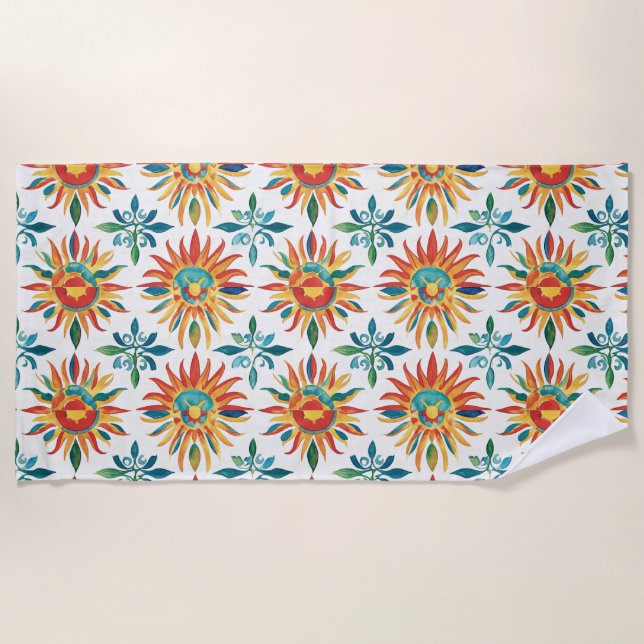 Serviette De Plage Motif Ensoleillé (Devant)