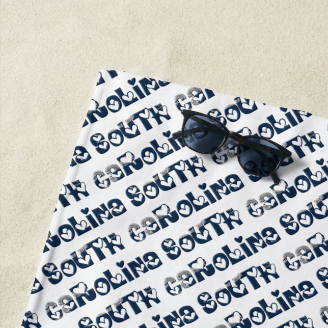 Serviette De Plage Motif Etats-Unis de typographie de drapeau d'état (En situation)