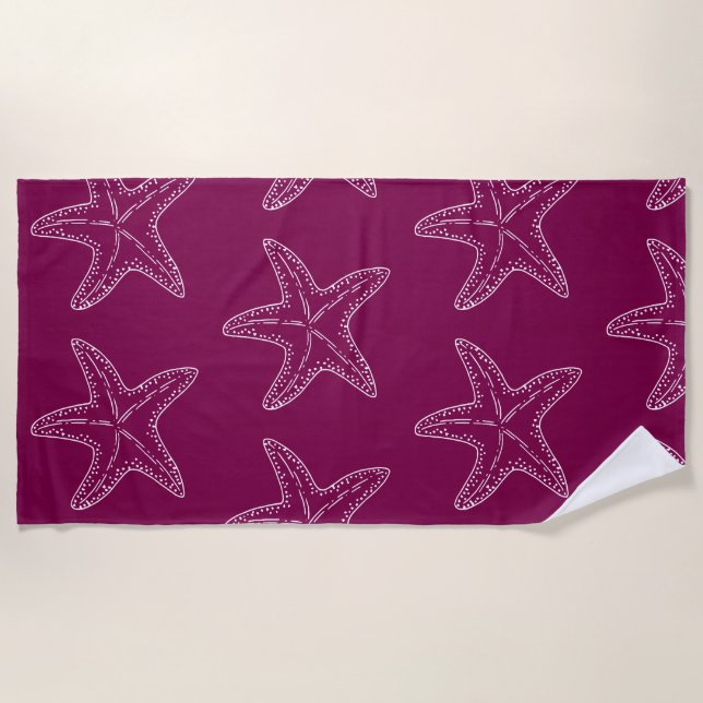 Serviette De Plage Motif étoile de mer (Devant)