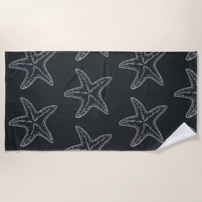 Serviette De Plage Motif étoile de mer (Devant)