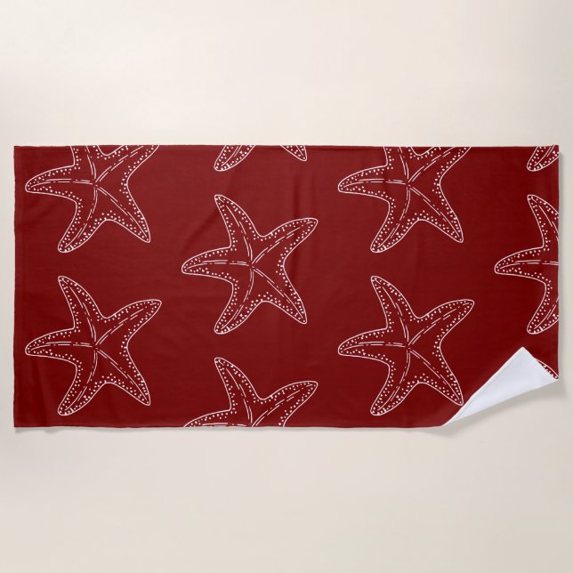 Serviette De Plage Motif étoile de mer (Devant)