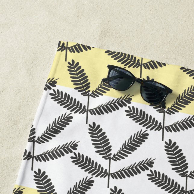 Serviette de plage Motif Feuille Fever Tree (En situation)