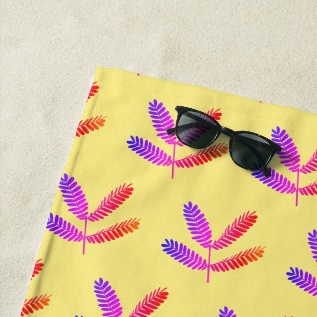 Serviette de plage Motif Feuille Fever Tree (En situation)