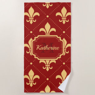 Serviette De Plage Motif Fleur-de-lis