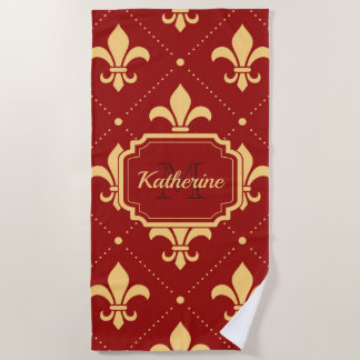 Serviette De Plage Motif Fleur-de-lis