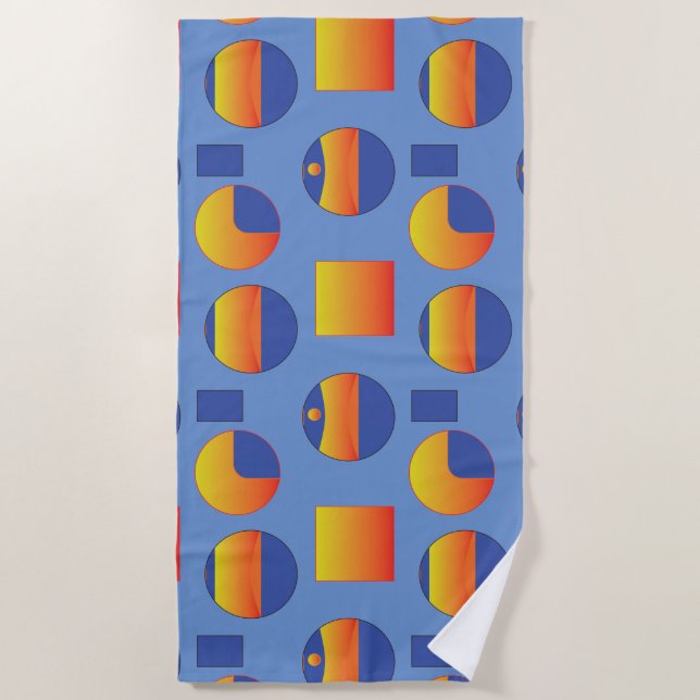 Serviette De Plage motif géométrique Abstrait (Devant)