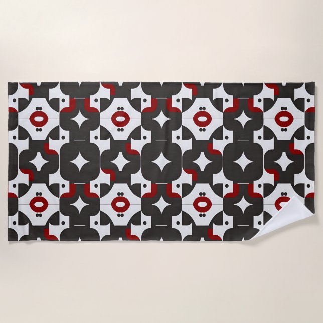 Serviette De Plage Motif géométrique abstrait (Devant)