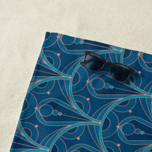 Serviette De Plage Motif géométrique Art Déco répétitif