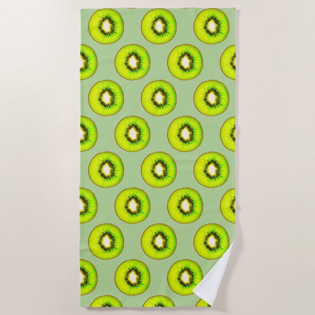 Serviette De Plage Motif Kiwi (Devant)