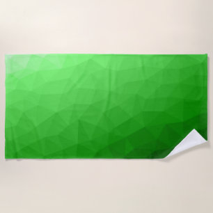 Serviette De Plage Motif lumineux à maillage géométrique dégradé vert