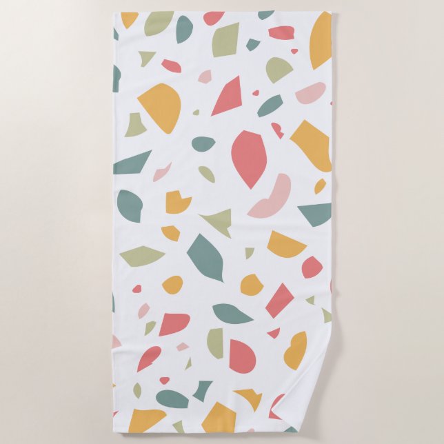 Serviette De Plage Motif pastel moderne (Devant)