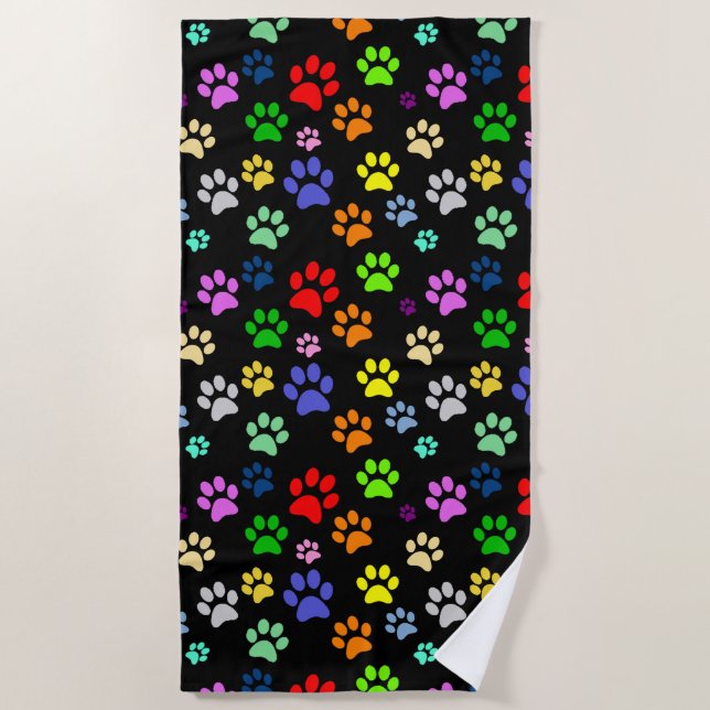 Serviette De Plage Motif Paw Pet pour animaux (Devant)