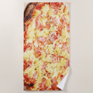 Serviette De Plage Motif PIZZA PICNIC