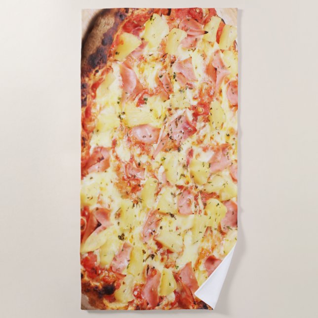 Serviette De Plage Motif PIZZA PICNIC (Devant)