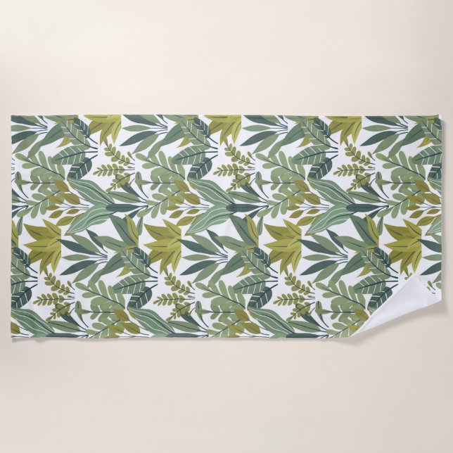 Serviette De Plage motif plante (Devant)