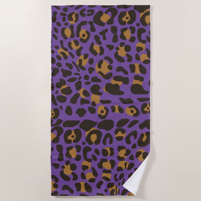 Serviette De Plage Motif Poster de animal Leopard Jaguar (Devant)