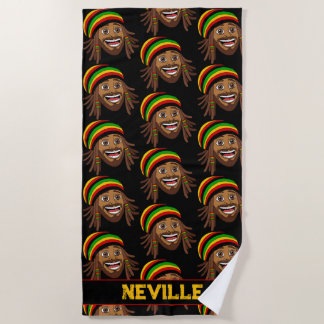 Serviette De Plage Motif Rasta Man