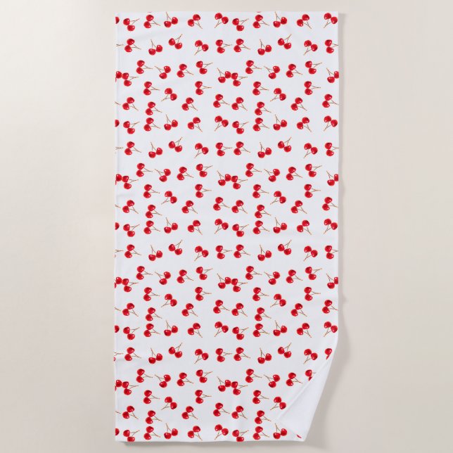 Serviette De Plage Motif Red Cherry (Devant)