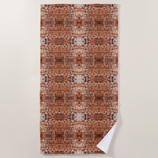 Serviette De Plage Motif répétitif en techniques mixtes de coupe tran (Devant)