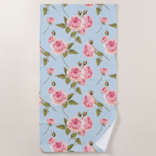 Serviette De Plage Motif rose et Pois