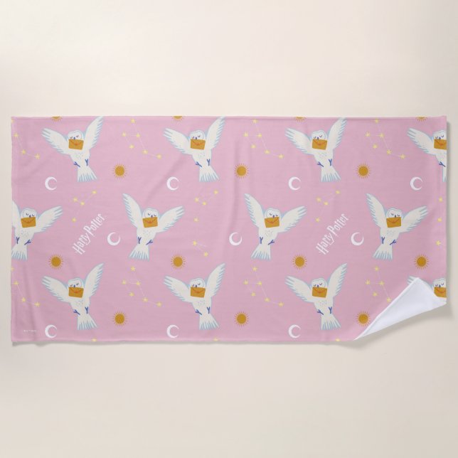 Serviette De Plage Motif Solstice Hedwig Rose (Devant)
