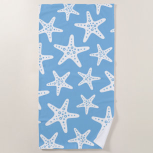 Serviette De Plage Motif Starfish Bleu