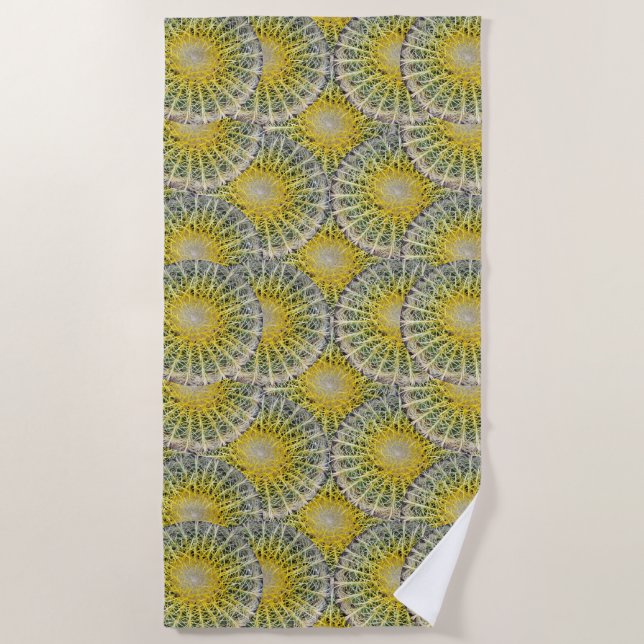 Serviette De Plage Motif tropical inconfortable drôle de cactus (Devant)