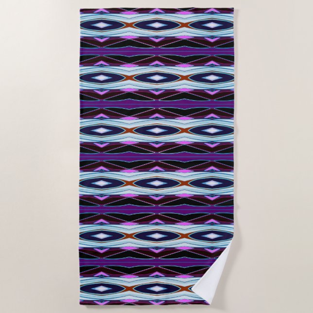 Serviette De Plage Motif violet unique (Devant)