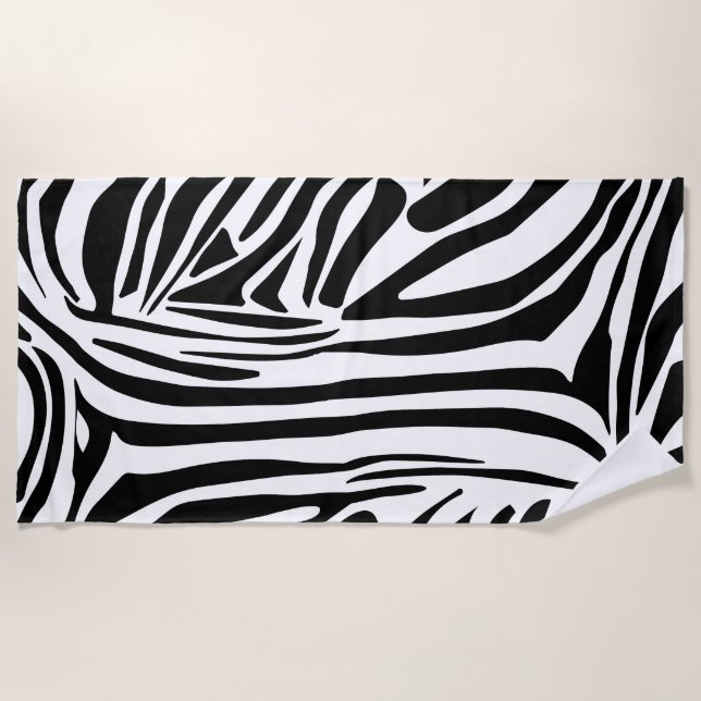 Serviette De Plage Motif zèbre (Devant)