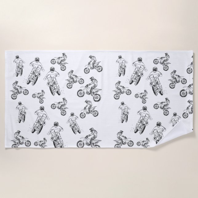 Serviette De Plage Moto Cross (Devant)