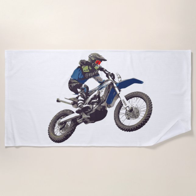 serviette de plage MOTOCROSS. (Devant)