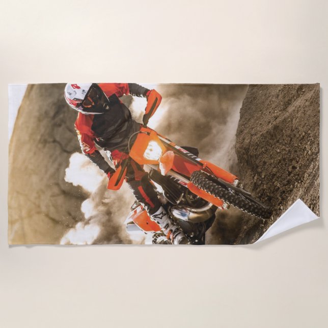 Serviette De Plage Motocross Rider (Devant)