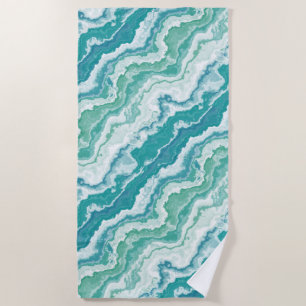 Serviette De Plage mousse de mer marbrée :