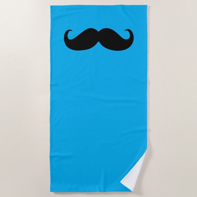 Serviette De Plage Moustache drôle #27 (Devant)